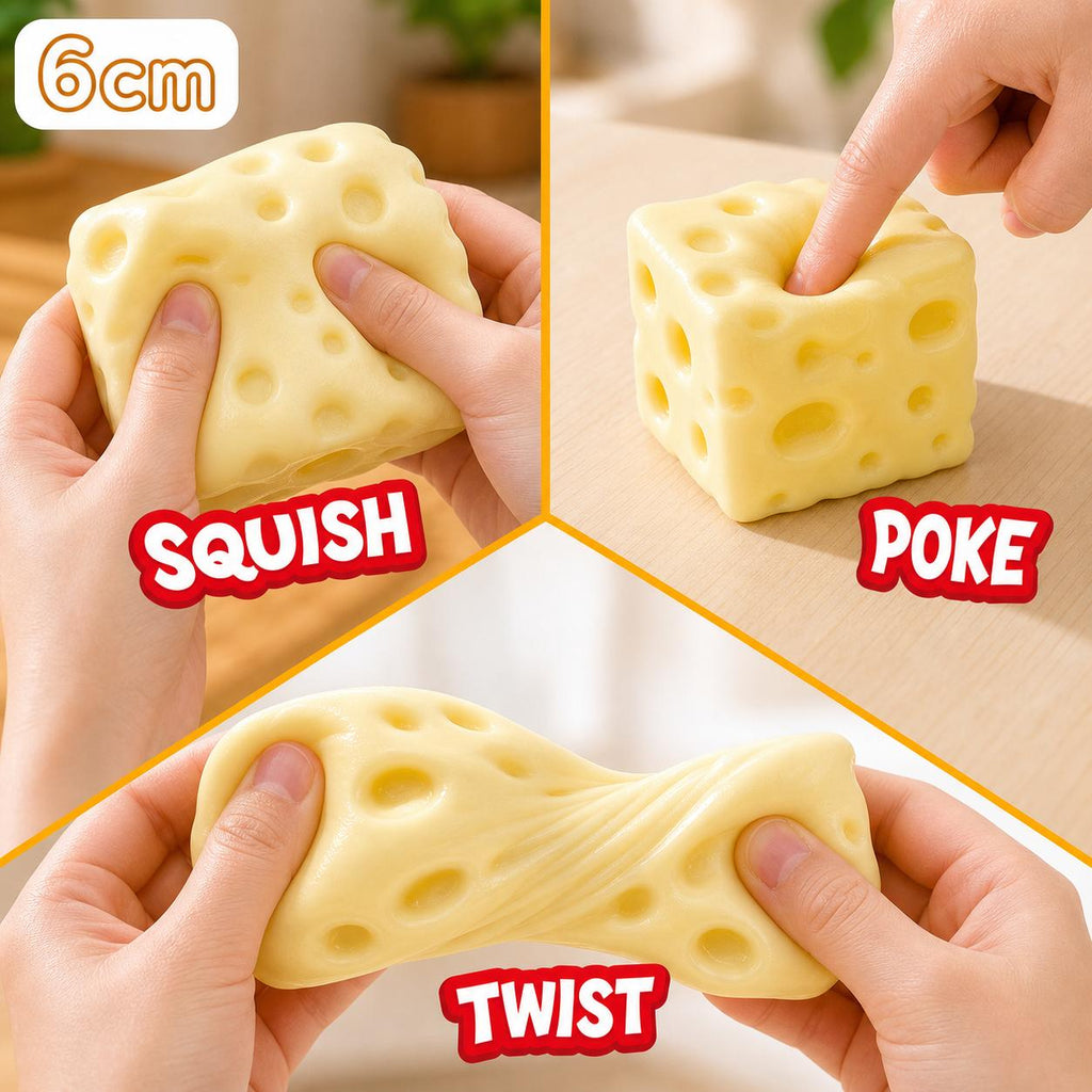 Squishy Cheese Cube Stress Ball