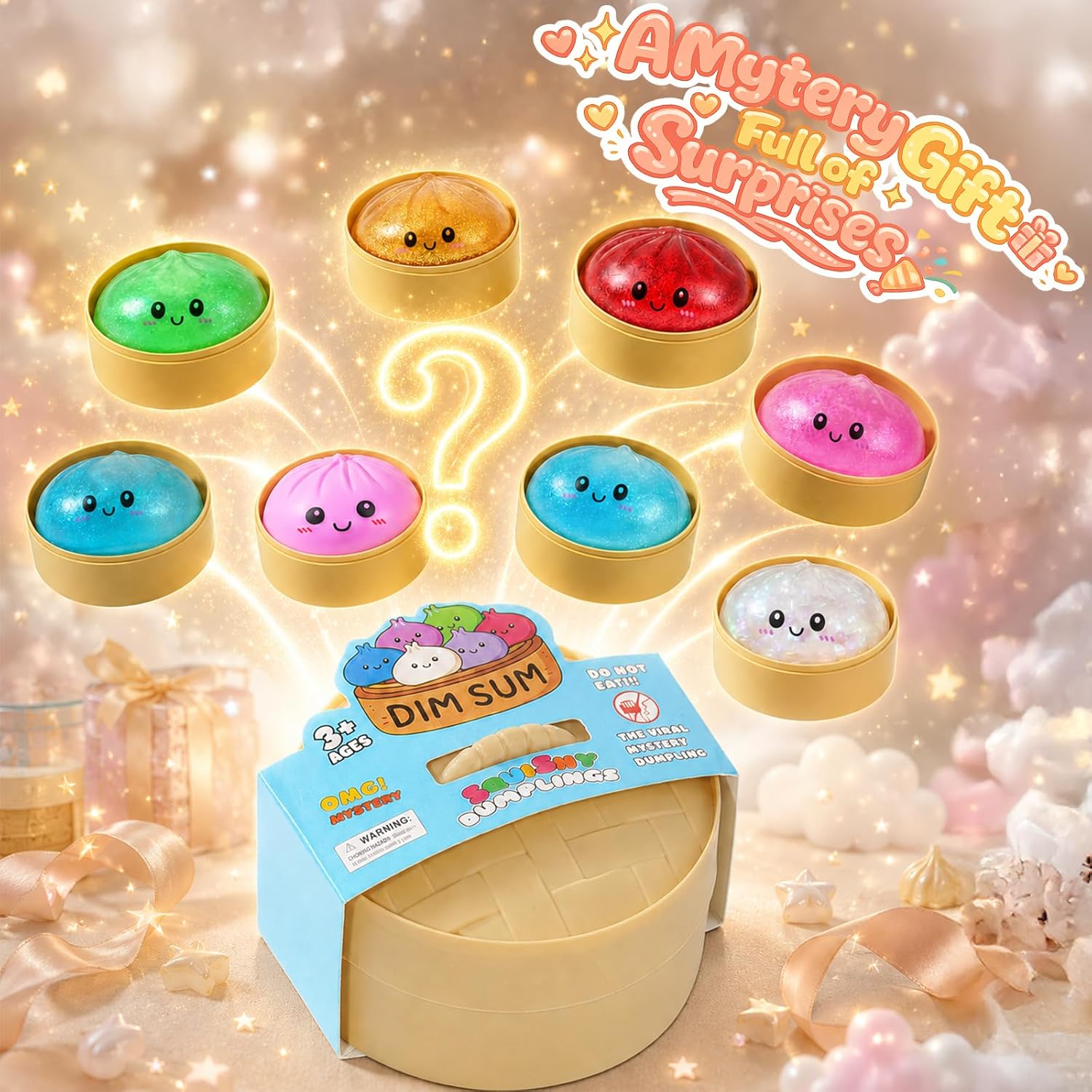 Glitter Dumpling Mystery Box – Random Squishy