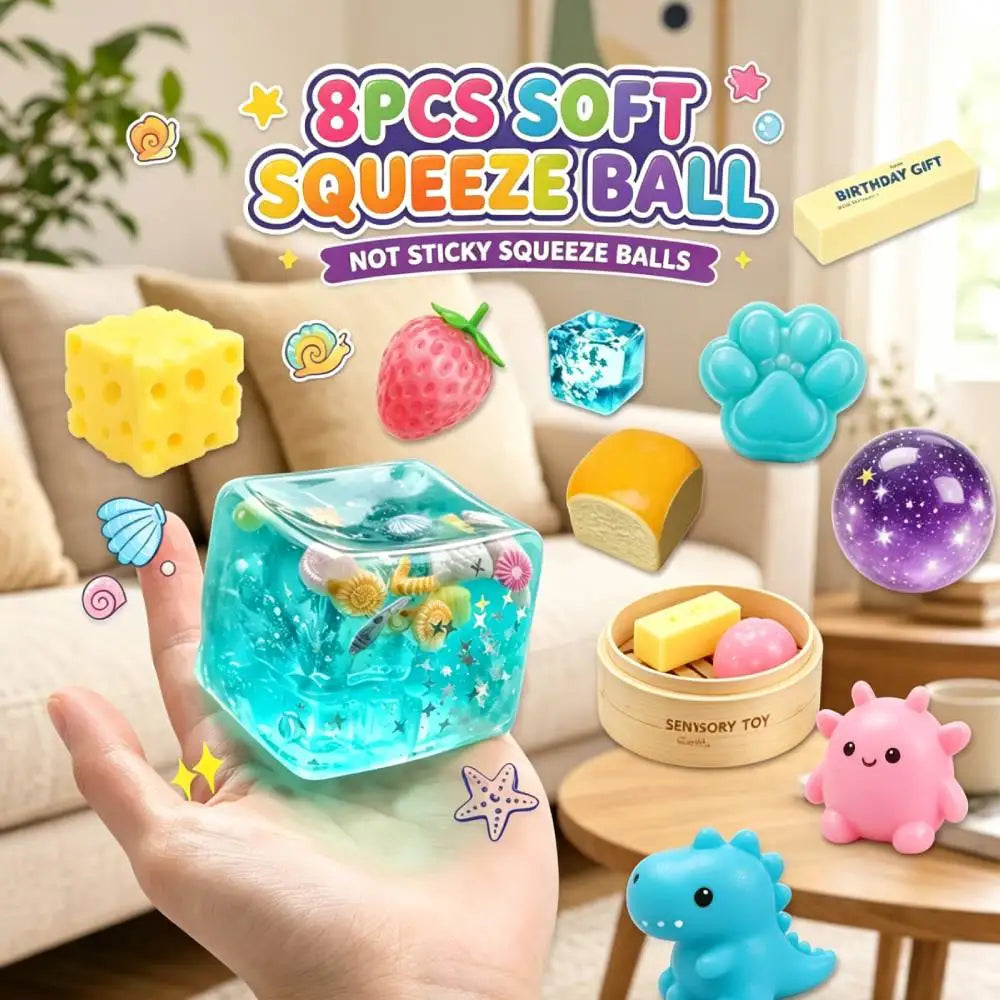 MoMo Mystery Squishy Box™ | 8 Random Slow-Rising Sensory Toys